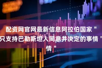 配资网官网最新信息阿拉伯国家＂只支持巴勒斯坦人同意并决定的事情＂